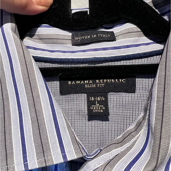 Banana Republic Slim Fit Button Down Shirt Size Large - Picture 3 of 6